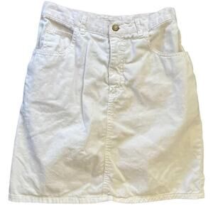 Vintage Guess Georges Marciano White Denim Skirt 1980s
